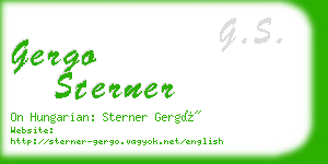 gergo sterner business card